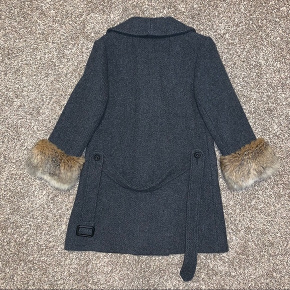 Thalhimers vintage fur charcoal gray coat - Picture 2 of 14